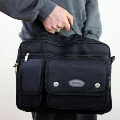 Imagem de Bolsa Transversal Pasta Executiva Reforçada Trabalho Viagem cabe notebook com divisorias reforçada