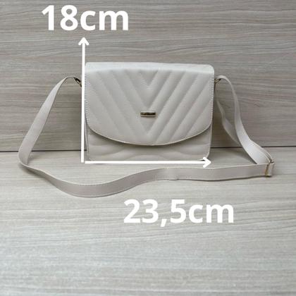 Imagem de Bolsa Transversal Pequena Feminina Alça Ombro Tiracolo Lateral Corrente
