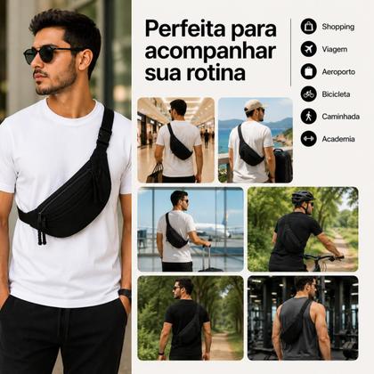 Imagem de Bolsa Transversal Tiracolo Bag Pochete Impermeável Unissex