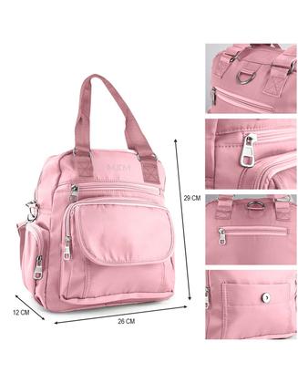 Imagem de Bolsa Transversal Tiracolo Feminina Mão Ombro Costas Moda Mochila Leve