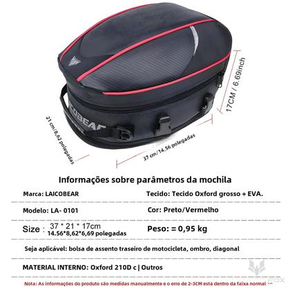 Imagem de Bolsa Traseira para Motocicleta - Grande Capacidade, à Prova d'Água