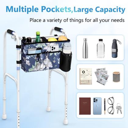 Imagem de Bolsa Walker Rhino Valley com vários bolsos com porta-copos azul