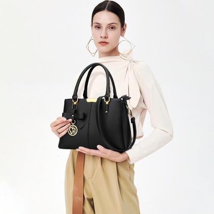 Imagem de Bolsas e bolsas KKXIU Top Handle Satchel Shoulder Black
