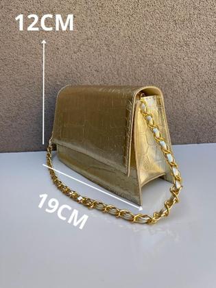 Imagem de Bolsas Femininas Pequenas Transversal Ombro Mão Lateral Alça Corrente