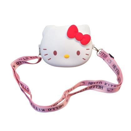 Imagem de Bolsinha De Silicone Stitch Angel Hello Kitty Com Alça Infantil Pequena