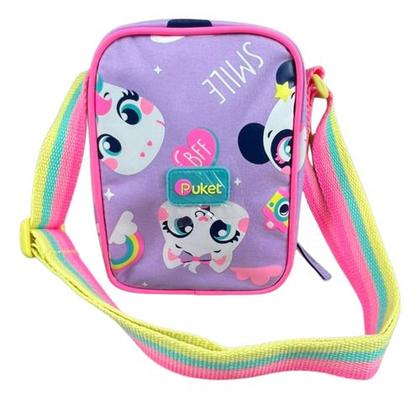 Imagem de Bolsinha Infantil Puket Menina Multibichos BFF Lavanda