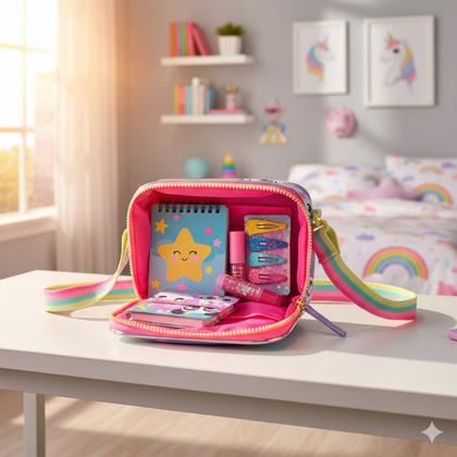 Imagem de Bolsinha Infantil Puket Menina Multibichos BFF Lavanda