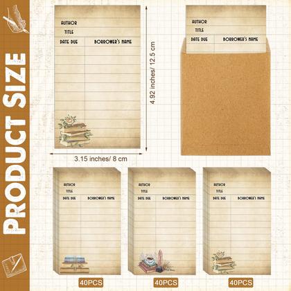 Imagem de Bolsos autoadesivos para livros de biblioteca Envelope Roowest, pacote com 120, 9 x 12 cm