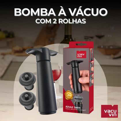 Imagem de Bomba A Vácuo Para Vinho Com 2 Rolhas Vacu Vin