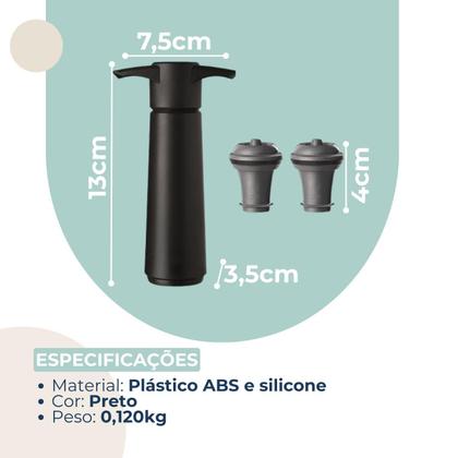 Imagem de Bomba A Vácuo Para Vinho Com 2 Rolhas Vacu Vin