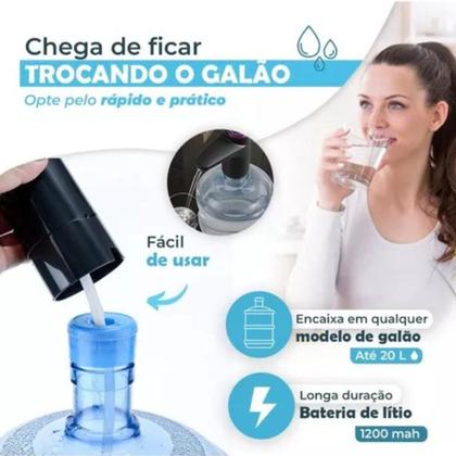 Imagem de Bomba Água Recarregável Galões 10 Ou 20 Litros Funcionamento