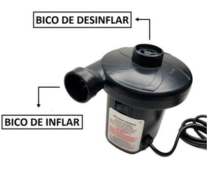 Imagem de Bomba Ar Elétrica Inflador Inflar Encher Colchão Boia 220v