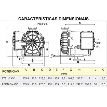 Imagem de Bomba Centrífuga Residencial Syllent Impulse RE42M100-120/AP 1 CV Monofásica 110V