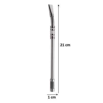 Imagem de Bomba Chimarrão Mate Terere 21cm Aço Inox Mola Com Rosca Anel - 730 Taumer