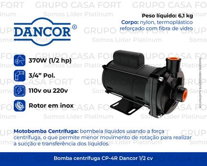 Imagem de Bomba de Agua Centrifuga Dancor CP-4R 1/2 Monofasica - Bivolt