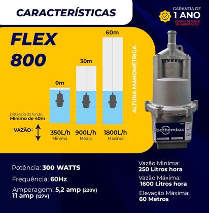 Imagem de Bomba De Água Para Poço Sapo Submersa Betbombas 800 220v com Kit de Manutenção