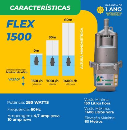 Imagem de Bomba De Água Para Poço Sapo Submersa Bombras 1500 220v com Kit de Manutenção