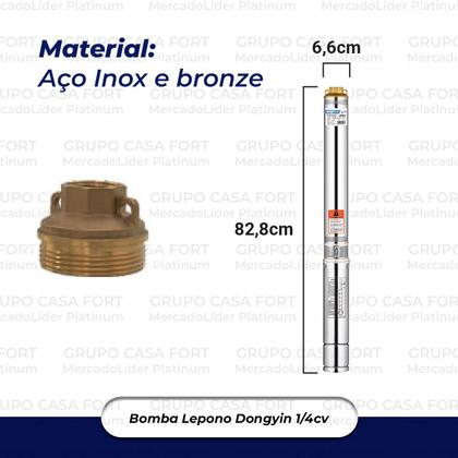 Imagem de Bomba De Água Submersa Caneta 1/4cv Lepono 3000lt/h 220v