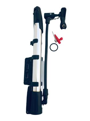Imagem de Bomba de ar bicicleta aluminio pneu bola com suporte acessórios