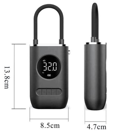 Imagem de Bomba de Ar Eletrica Digital Portatil Encher Pneu Carro Moto Bike Bola Mini Compressor de Ar