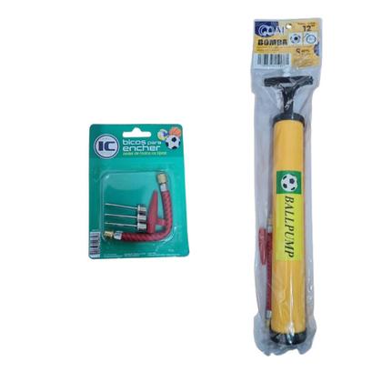 Imagem de Bomba De Ar Manual Com 8 Bicos P/ Inflar Bolas Bexigas Boias