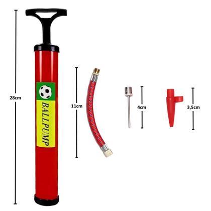 Imagem de Bomba De Ar Manual Com 8 Bicos P/ Inflar Bolas Bexigas Boias