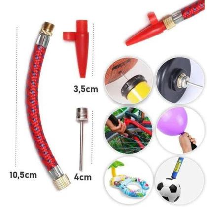 Imagem de Bomba De Ar Manual Com Bico Para Encher Bola Pneu Infláveis