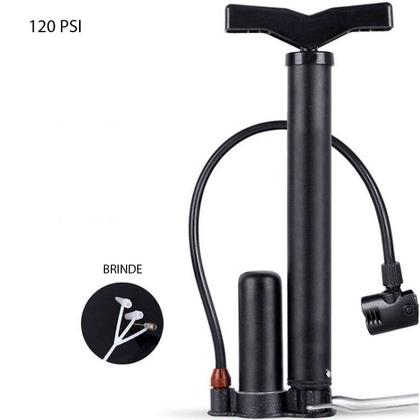 Imagem de Bomba De Ar Manual Encher Pneus Carro Moto Bicicleta 120psi