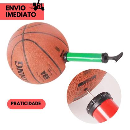 Imagem de Bomba de Ar Manual para Encher Bolas de Futebol Basquete Vôlei Futsal Balão de Bexiga, Pneu de Bicic