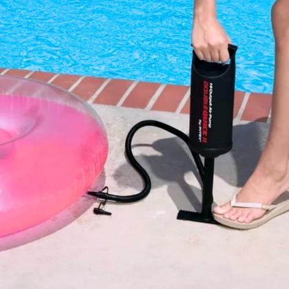 Imagem de Bomba de Ar Manual Preta 36cm Double Quick 68614 - Intex