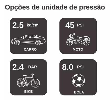 Imagem de Bomba De Ar Mini Compressor Inteligente Elétrica Carro B-tek