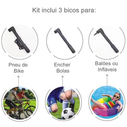 Imagem de Bomba de Ar p/ Encher Pneus de Bicicleta, Bolas Balões Boias