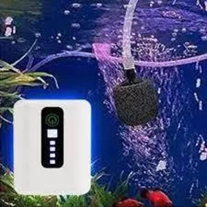 Imagem de Bomba De Ar Para Aquário Oxigênio Portátil Recarregável Fornecimento Modo Duplo Silencioso