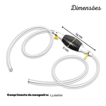 Imagem de Bomba de Sucção Manual com Mangueira Para Transferência de Líquido