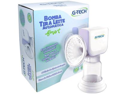 Imagem de Bomba de Tira Leite Materno Automática Smart Branco e Roxo G-tech