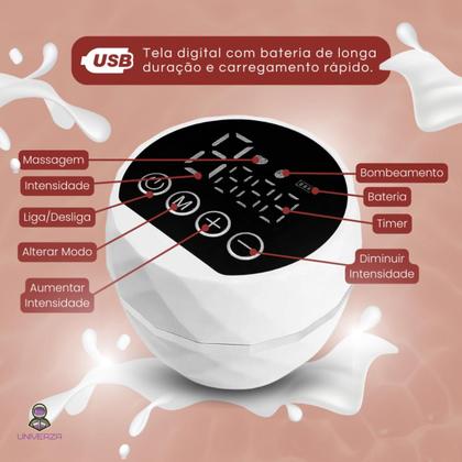 Imagem de Bomba De Tirar Leite Materno Elétrica Com 9 Níveis De Sucção, Portátil, Silenciosa, Livre De BPA, Fácil De Usar, Design Ergonômico, Para Amamentação C
