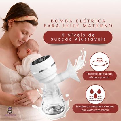 Imagem de Bomba De Tirar Leite Materno Elétrica Com 9 Níveis De Sucção, Portátil, Silenciosa, Livre De BPA, Fácil De Usar, Design Ergonômico, Para Amamentação C