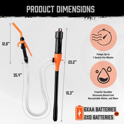 Imagem de Bomba de transferência com bateria alimentada por HORUSDY 8,3 L/min de água e combustível