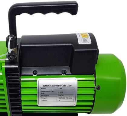 Imagem de Bomba de Vácuo 12CFM 12 CFM Duplo Estágio 110/220V ET340 - Ecotools