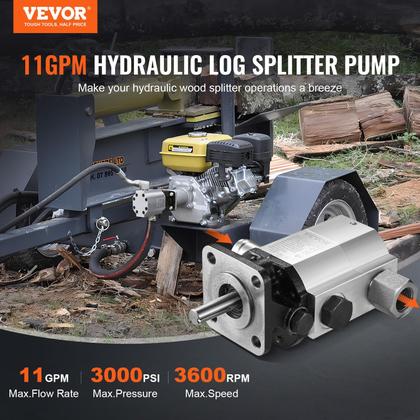 Imagem de Bomba divisora de toras hidráulica VEVOR 11GPM 3000PSI 3600RPM