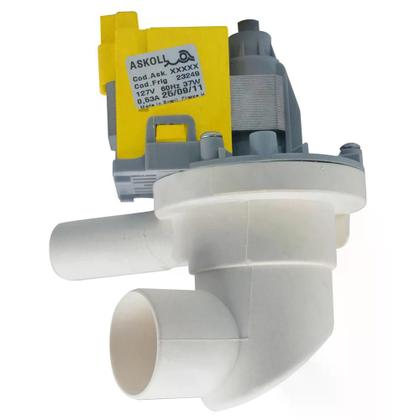 Imagem de Bomba Drenagem D'água Askoll para Lavadora Brastemp Mondial Clean Sem Parafuso 110V