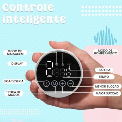 Imagem de Bomba elétrica de tirar leite peito mama bombinha extratora 