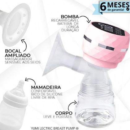 Imagem de Bomba elétrica de tirar leite peito mama bombinha extratora 