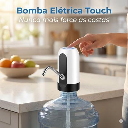 Imagem de Bomba Elétrica Slim Para Galão de Água Recarregável USB