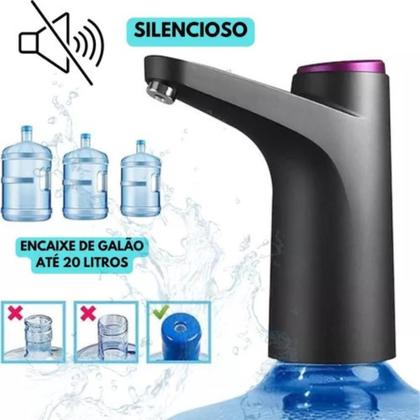 Imagem de Bomba Elétrica USB para Galões de Água Mineral com Dispenser Automático e Conexão Bivolt