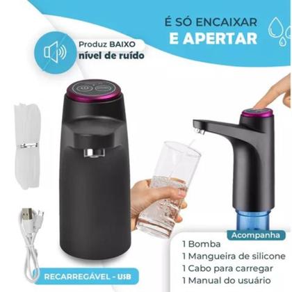 Imagem de Bomba Elétrica USB para Galões de Água Mineral com Dispenser Automático e Conexão Bivolt