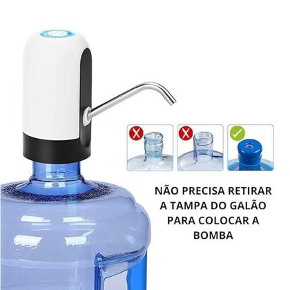 Imagem de Bomba Galão Usb Água Mineral Bebedouro Elétrica Recarregável