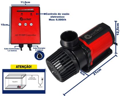 Imagem de Bomba Lago Ocean Tech 6000L Ac-6000 Com Controle Vão 110V