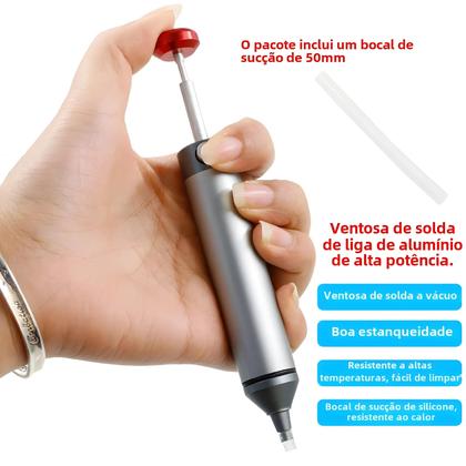 Imagem de Bomba Manual de Dessoldagem CJ-138 - Liga de Alumínio com Bico de Silicone