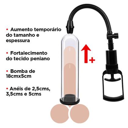 Imagem de Bomba P Manual a Vácuo Desenvolvedor com Anel Extensor Masculino